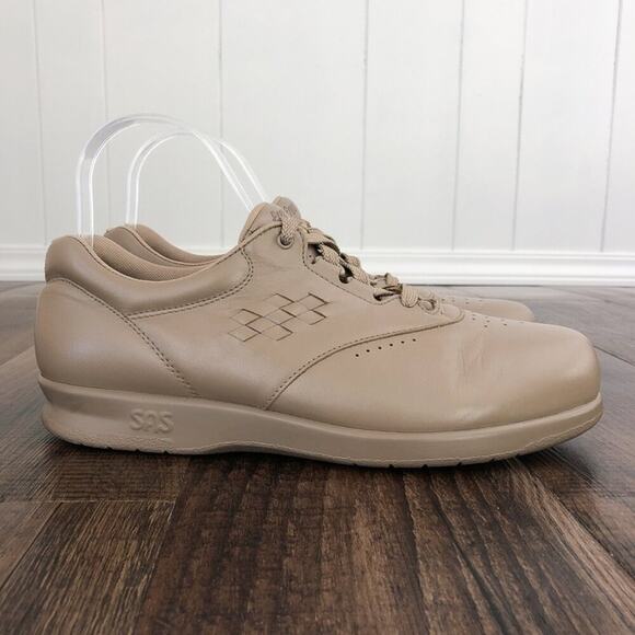 SAS Shoes - SAS Free Time Walking Shoe Lace Up Sneaker Size 9 Narrow Mocha Beige 72686043
